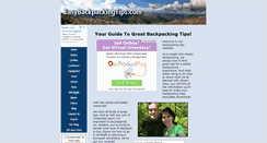 Desktop Screenshot of easybackpackingtips.com